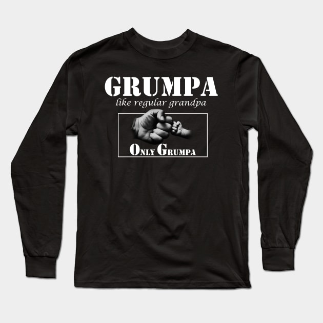 grumpa like a regular grandpa only grumpier Long Sleeve T-Shirt by brishop